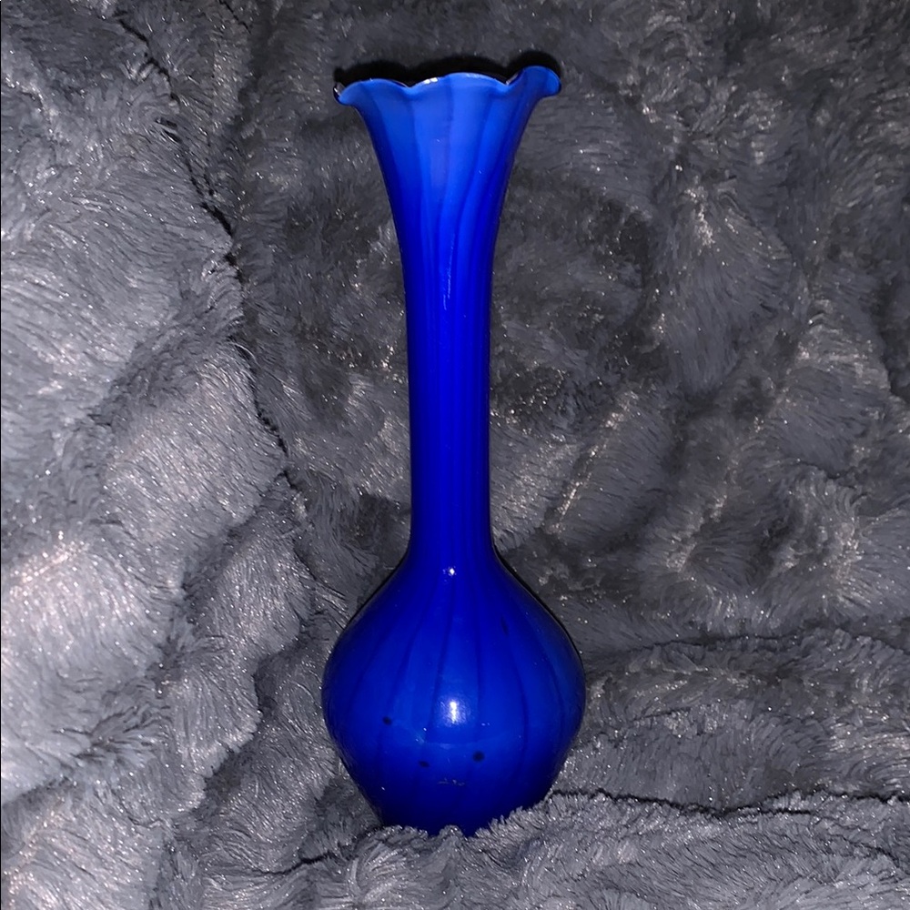 Elegant Blue Glass Vase